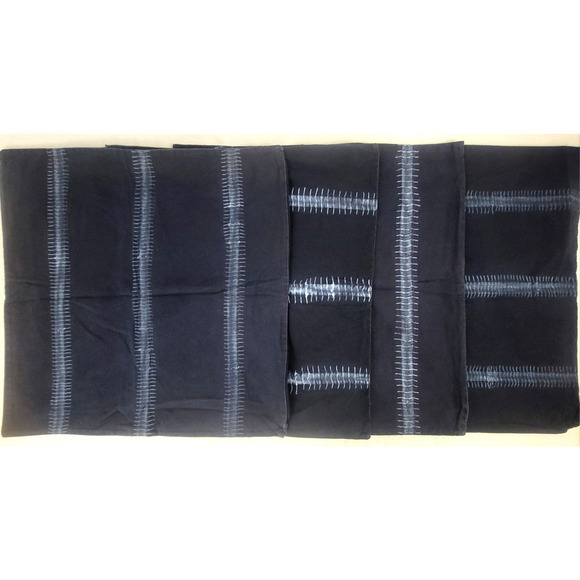 Crate & Barrel Antibes Tie Dye Pillow Cover 23" x 23" Cotton Navy Set of 4 - Picture 1 of 11